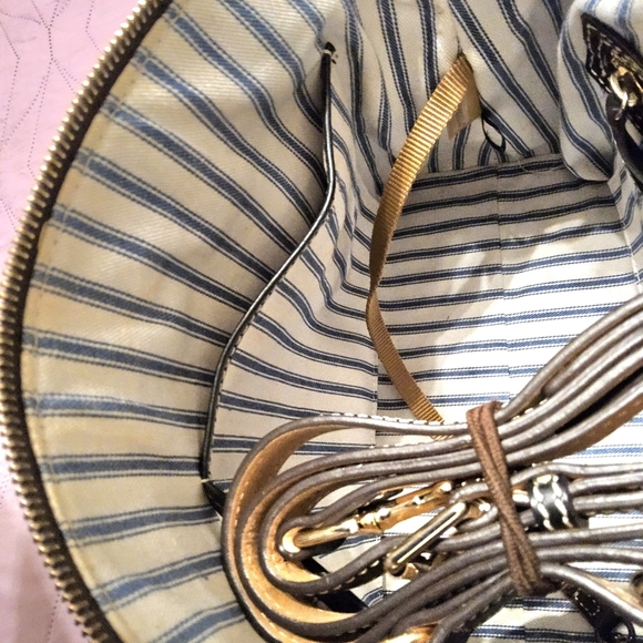 Dooney & Bourke Black Satchel with Gold Accents Gently Loved - Picture 7 of 9